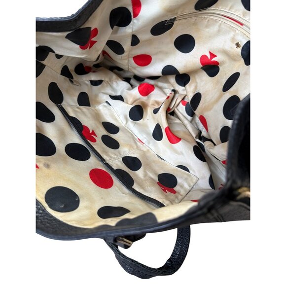 Kate Spade Black Leather Satchel handbag With Textured Finish - Picture 8 of 11